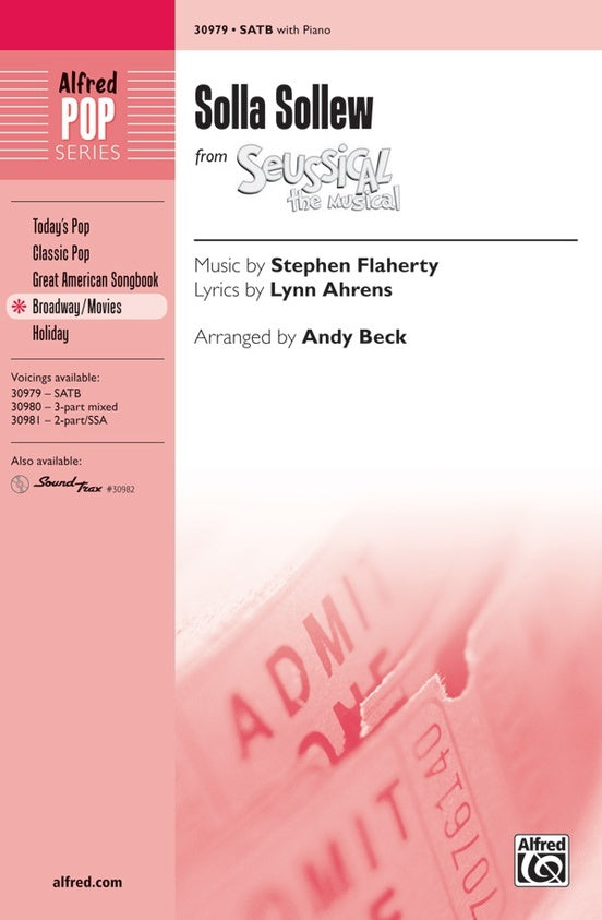 Solla Sollew from Seussical the Musical SATB Choral Sheet Music