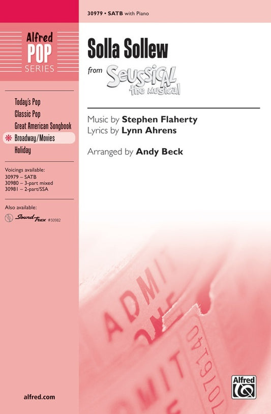 Solla Sollew from Seussical the Musical SATB Choral Sheet Music