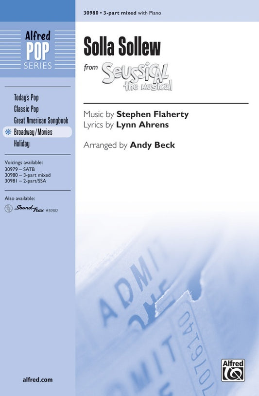 Solla Sollew from Seussical the Musical SAB Choral Sheet Music