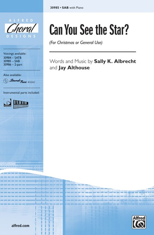 Can You See The Star? SAB Choral Sheet Music