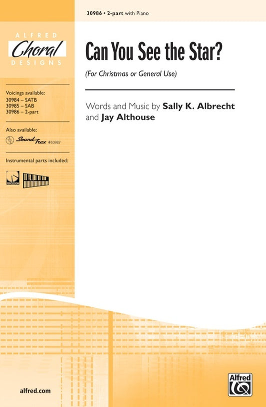 Can You See The Star? SA Choral Sheet Music
