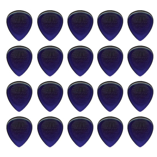 20 x Dunlop Jazz Stubby 3.00MM Gauge Guitar Picks, Purple