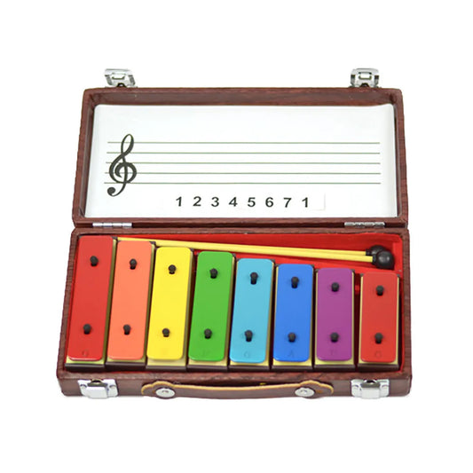 OneTribe 8 Note Chime Bar Set with Wooden Case and Two Beaters