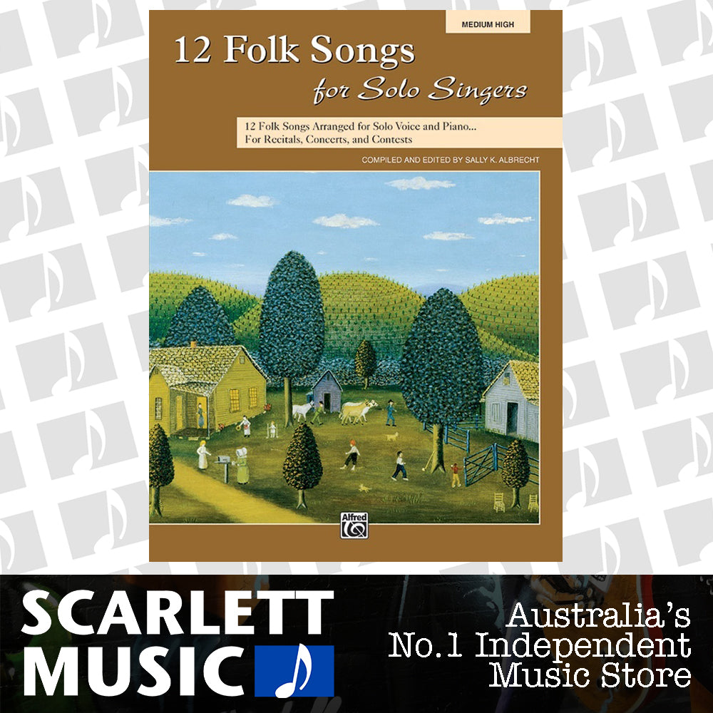12 Folk Songs For Solo Singers Book Med High — view 2