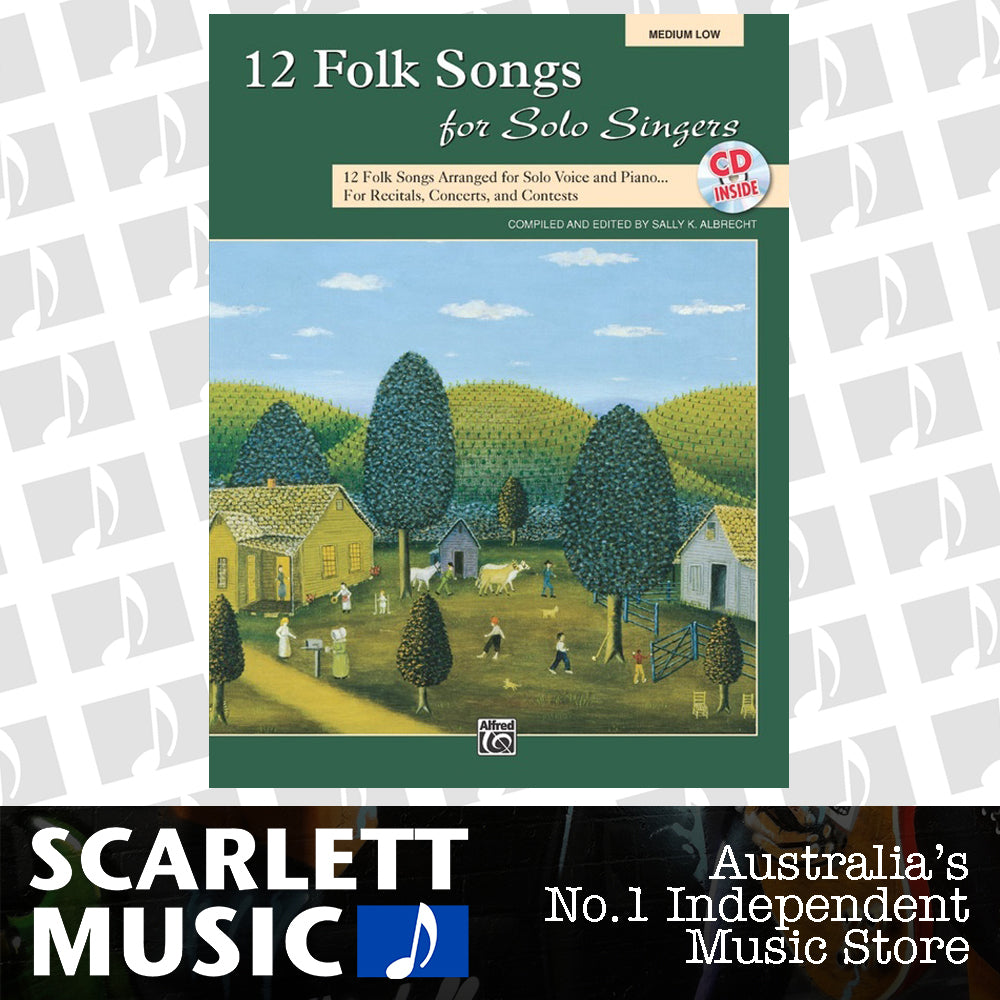 12 Folk Songs for Solo Singers Book & CD Medium Low — view 2