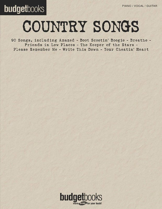 Budget Books: Country Songs — Piano/Vocal/Guitar (Hal Leonard)