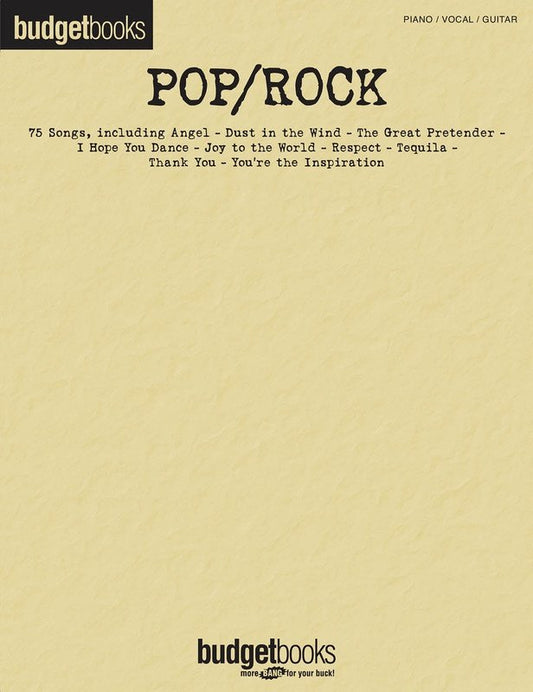 Budget Books: Pop Rock — Piano/Vocal/Guitar (Hal Leonard)