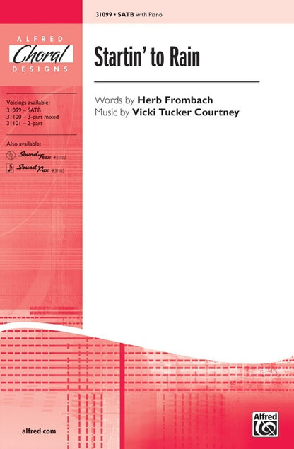 Startin' to Rain SATB Choral Sheet Music