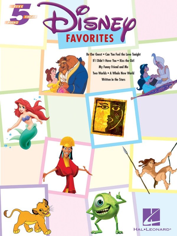 Disney Favorites 5 Finger Piano with Lyrics Hal Leonard Piano and Keyboard