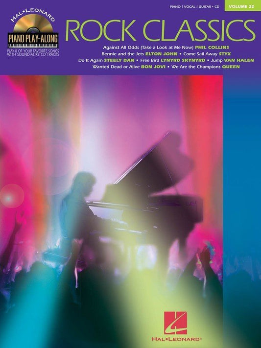 Rock Classics — Piano Play-Along Vol. 22, Book/Online Audio (Hal Leonard)