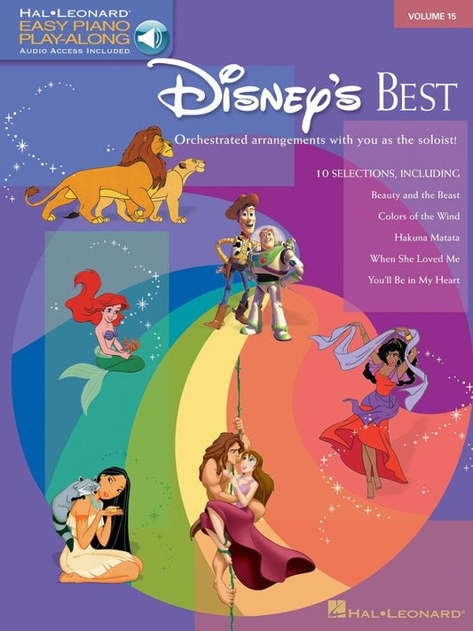 Disney's Best — Easy Piano Play-Along Vol. 15, Book/Online Audio (Hal Leonard)