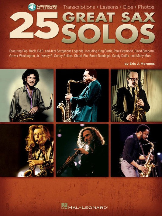 25 Great Sax Solos — Alto/Tenor Sax, Book/Online Audio (Hal Leonard)