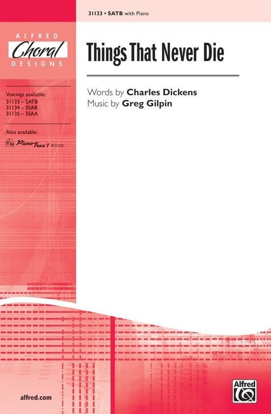 Things That Never Die SATB Choral Sheet Music