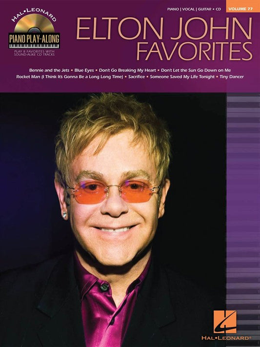 Elton John Favorites — Piano Play-Along Vol. 77, Book/Online Audio (Hal Leonard)
