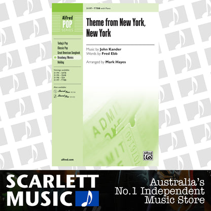 Theme from New York New York TTBB Choral Sheet Music — view 2