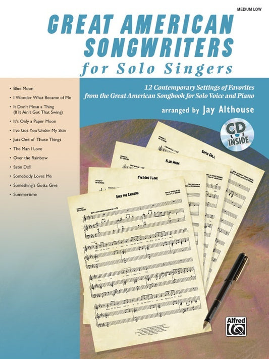 Great American Songwriters Solo Med/Low Book/CD