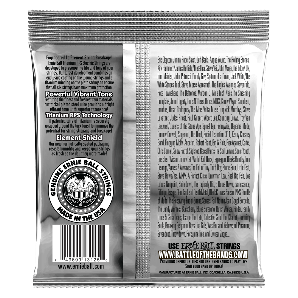 Ernie Ball Extra Slinky Coated Titanium RPS Electric Guitar String, 8-38 Gauge — view 2