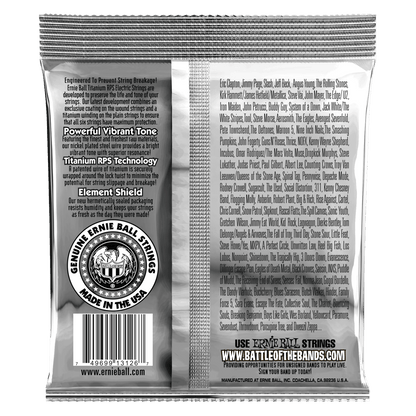 Ernie Ball Not Even Slinky Coated Titanium RPS Electric Guitar Strings 12-56 Gauge — view 2