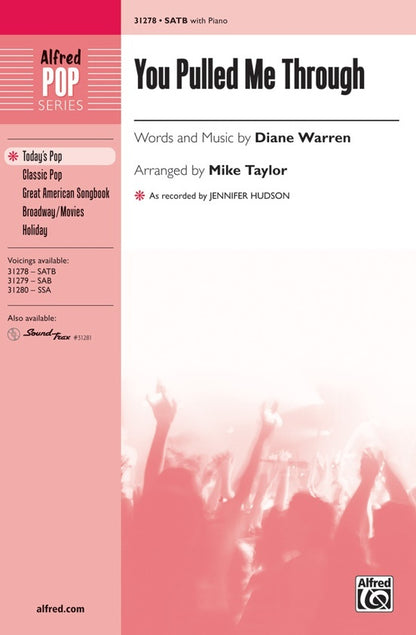 You Pulled Me Through SATB/Piano Choral Sheet Music