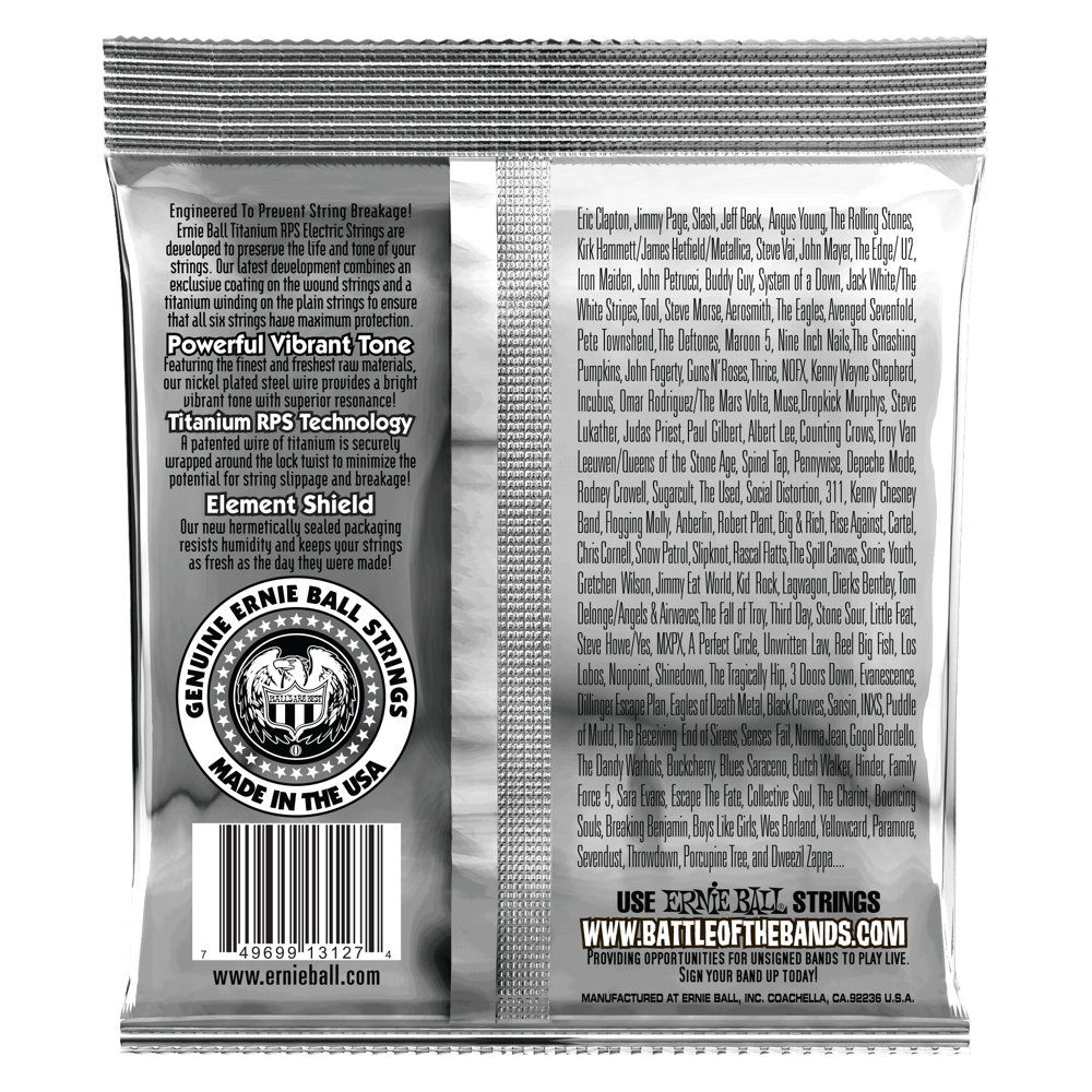 Ernie Ball Beefy Slinky Coated Titanium RPS Electric Guitar Strings, 11-54 Gauge — view 2