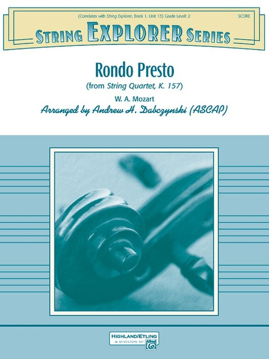 Rondo Presto String Orchestra Gr 2 Conductor Score