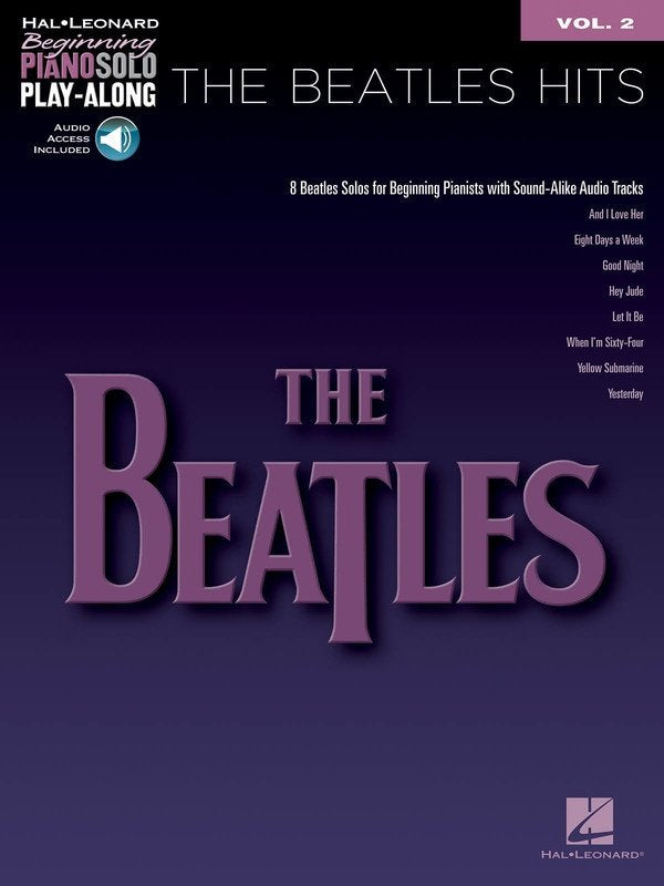 Beatles Hits — Beginning Piano Solo Play-Along Vol. 2 Book/Online Audio (Hal Leonard)