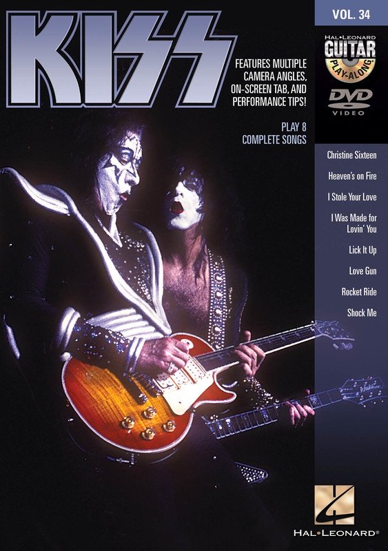 Kiss Guitar Play-Along — DVD Vol. 34 (Hal Leonard)