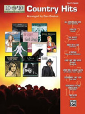 10 for 10 Country Hits Easy Piano Arrangements by Dan Coates