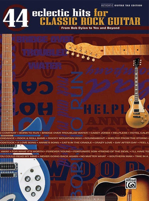 44 Eclectic Hits For Classic Rock Guitar TAB (Softcover Book)