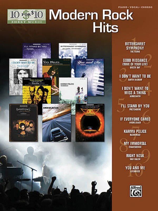 10 for 10 Modern Rock Hits Songbook PVG