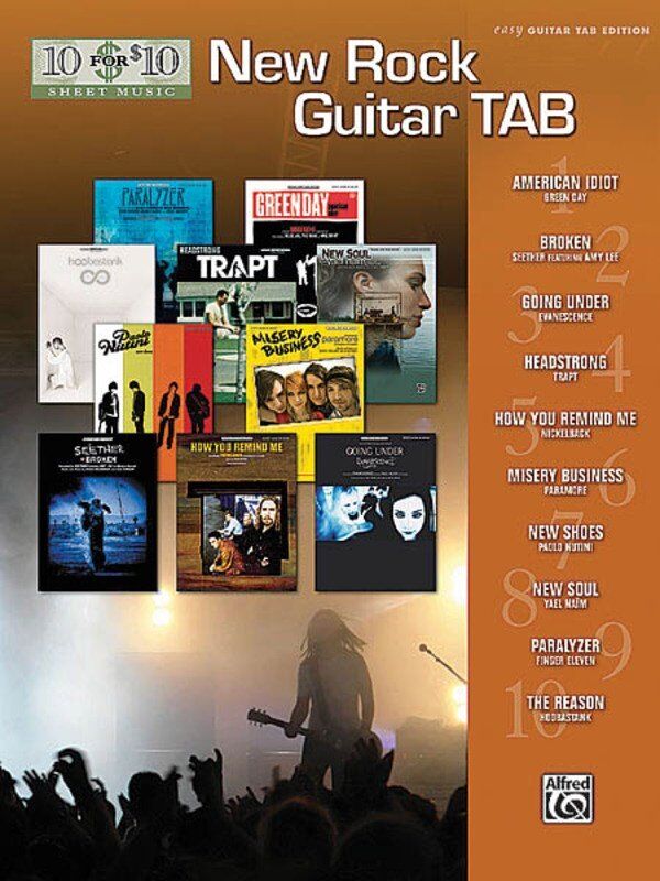 10 for 10 New Rock Guitar TAB Songbook