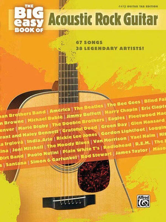 Big Easy Book of Acoustic Guitar Tab by Hal Leonard, 256 Pages, Easy Guitar Format, Songs by Joni Mitchell, Green Day, Eric Clapton, and more