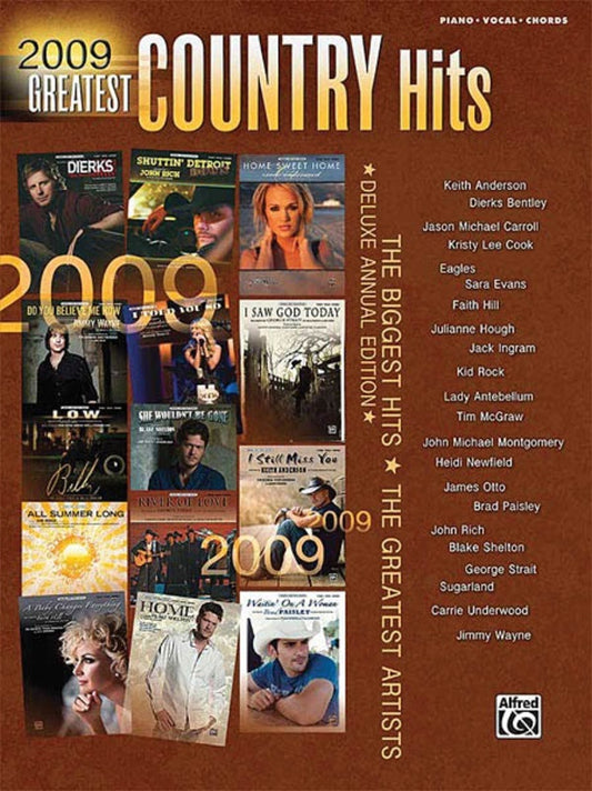 2009 Greatest Country Hits PVG (Softcover Book)