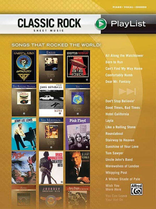 Classic Rock Sheet Music Playlist PVG (Softcover Book)