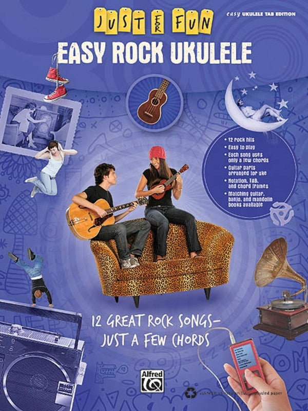 Just For Fun Easy Rock Ukulele (Softcover Book)