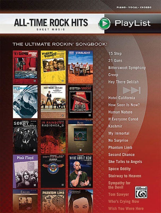 All Time Rock Hits Sheet Music Playlist PVG (Softcover Book)