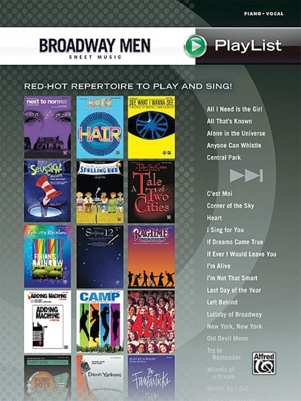 Broadway Men Sheet Music Playlist PVG (Softcover Book)