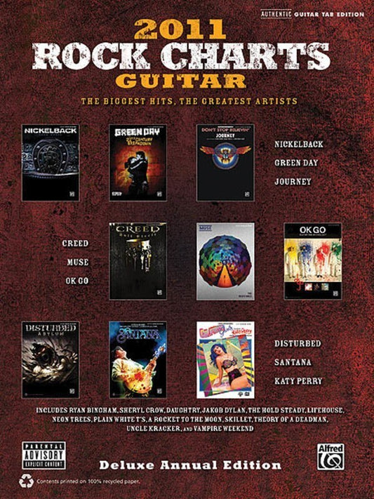 Rock Charts Guitar 2011 Guitar TAB (Softcover Book)
