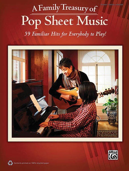 Family Treasury of Pop Sheet Music PVG by Hal Leonard, 336 Pages, Piano, Vocal & Guitar Format