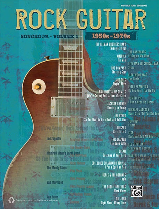 Rock Guitar Songbook V1 (1950s - 1970S) Guitar TAB (Softcover Book)