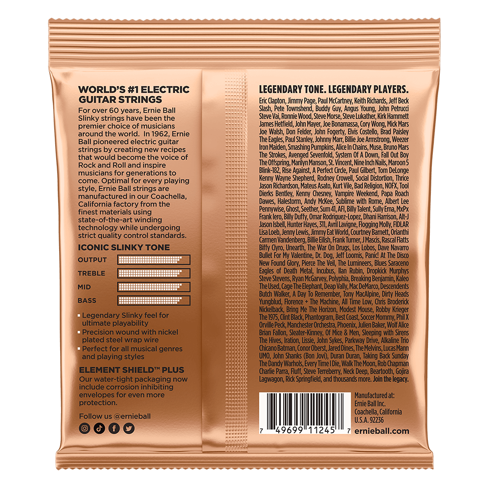 Ernie Ball Turbo Slinky Nickel Wound Electric Guitar Strings 3-Pack 9.5-46 — view 2