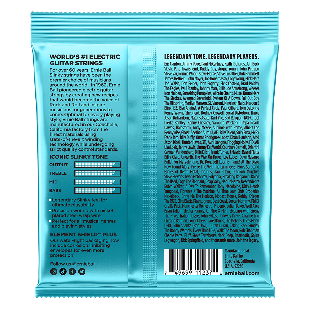 Ernie Ball Mighty Slinky Nickel Wound Electric Guitar Strings 3-Pack 8.5 40 — view 2