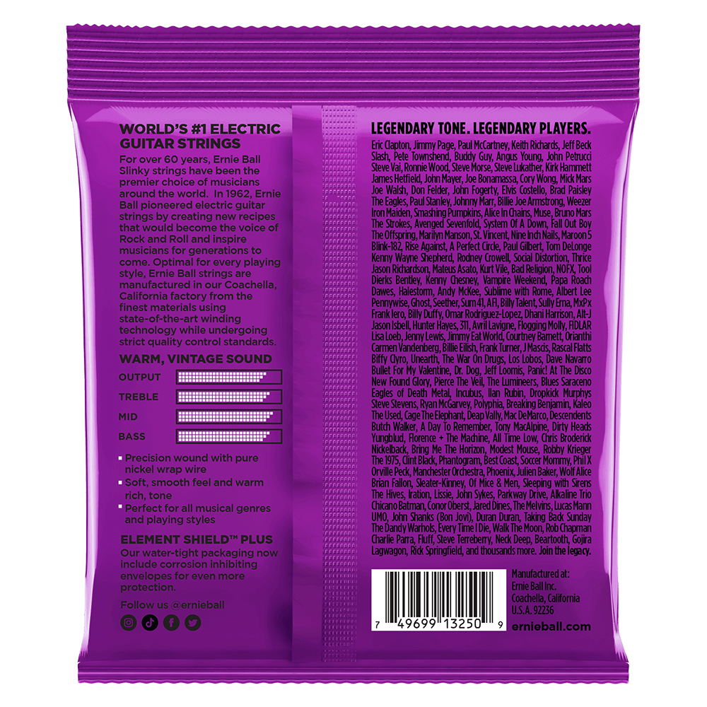 Ernie Ball Power Slinky Classic RnR Pure Nickel Electric Guitar Strings 3-Pack 11 48 — view 2
