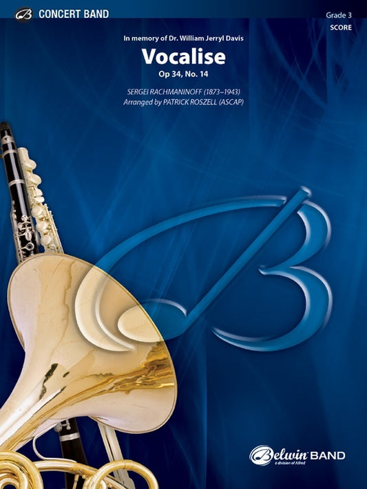 Vocalise Op 34 No 14 Concert Band Grade 3 Conductor Score