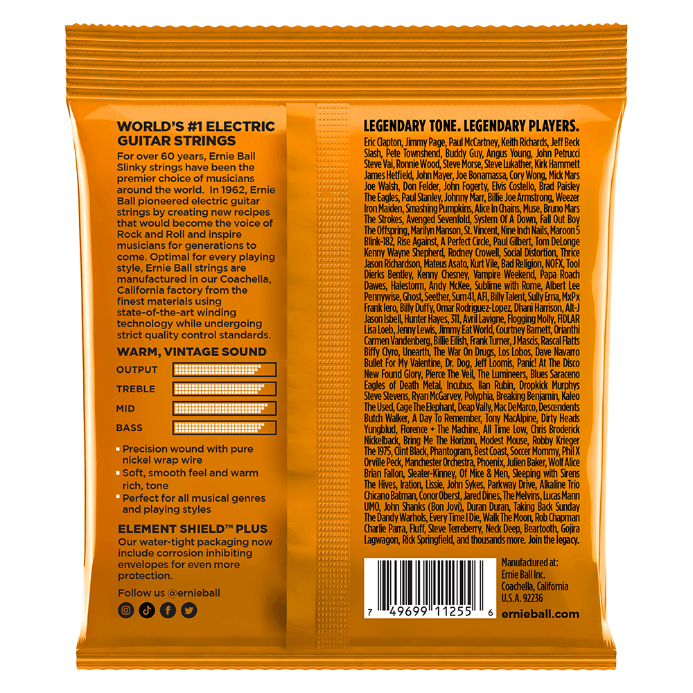 Ernie Ball Hybrid Slinky Classic RnR Pure Nickel Electric Guitar Strings 3-Pack 9 46 — view 2