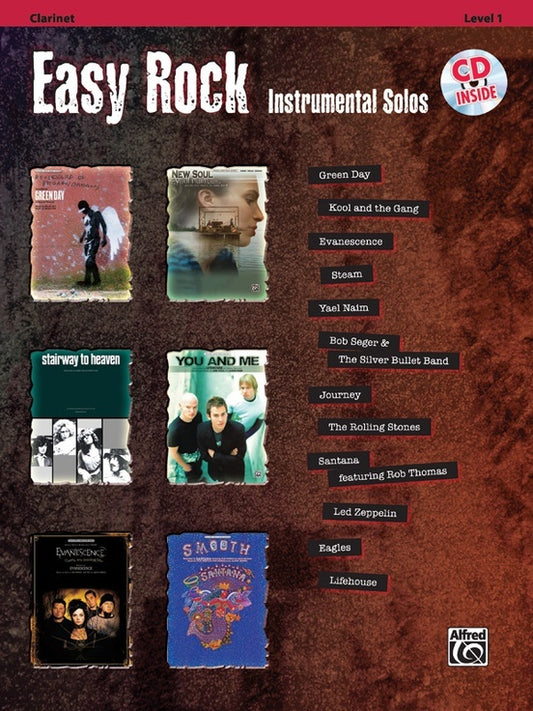 Easy Rock Inst Solos Clarinet Book/CD