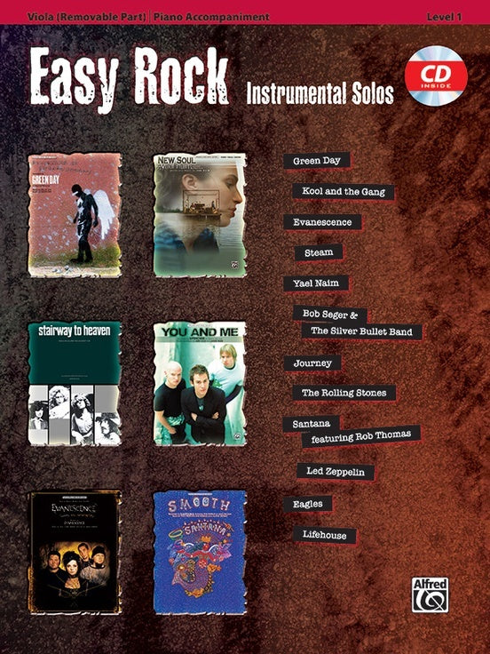 Easy Rock Inst Solos Viola Book/CD