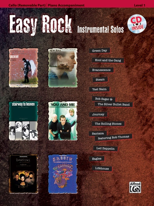 Easy Rock Inst Solos Cello Book/CD