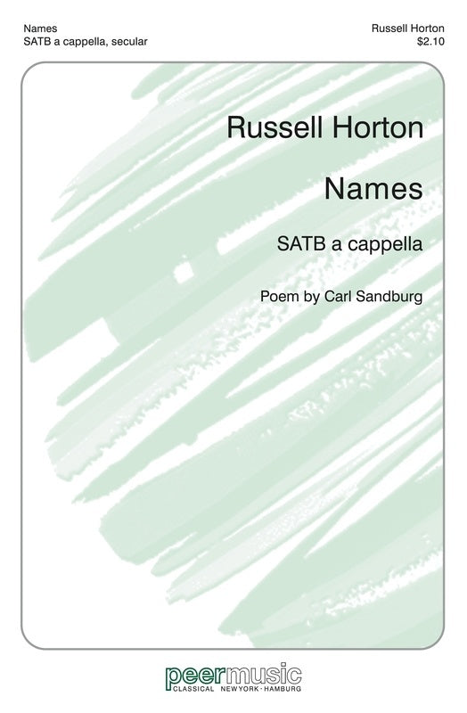 Names SATB A Cappella