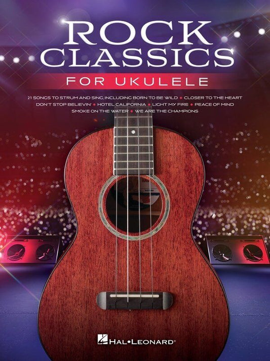 Rock Classics for Ukulele Songbook by Hal Leonard - 56 Pages with G-C-E-A Arrangements